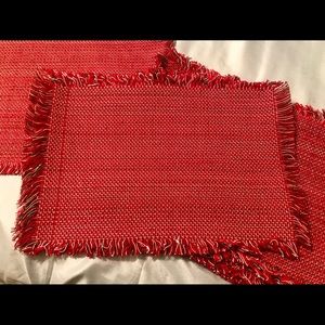 12 Red Plaid Placemats